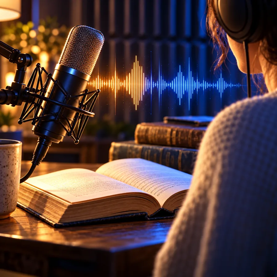 Audiobook narration waveform