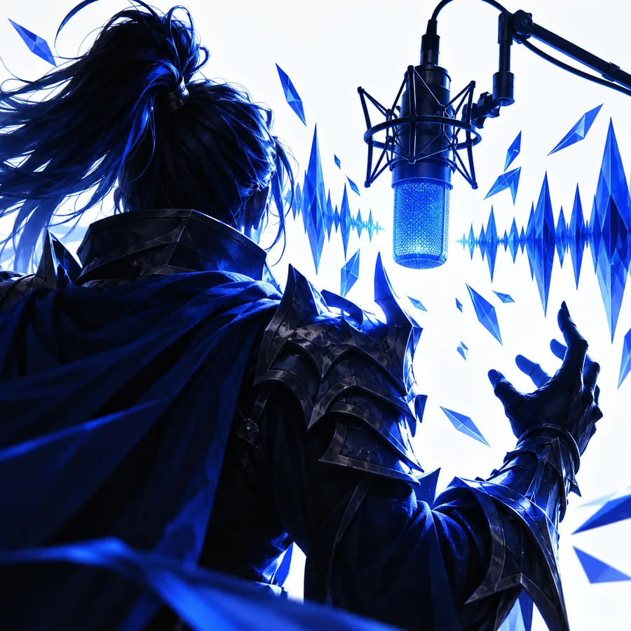 Calm narration waveform