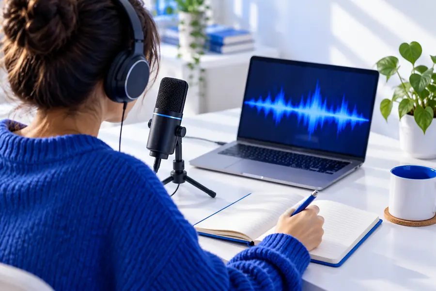 Specific voice generation request shown as a refined concept