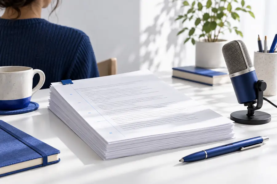 Written script prepared for voice conversion