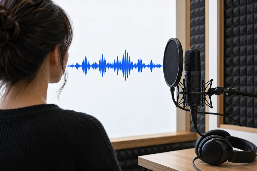 Original spoken recording before voice transformation