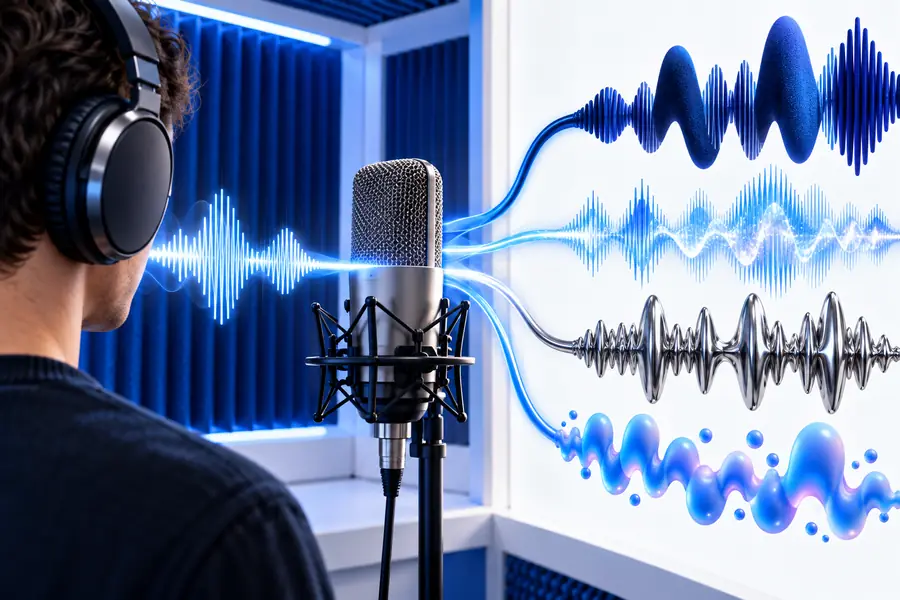 Transformed spoken recording after voice transformation
